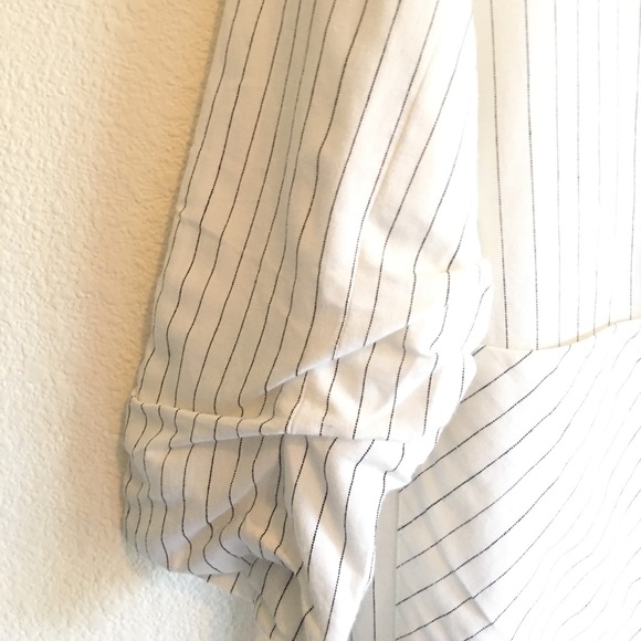 NWT Classic DREW Linen White Pin Striped Blazer - Picture 3 of 8